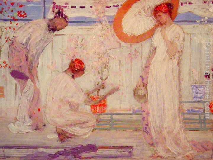 The White Symphony Three Girls painting - James Abbott McNeill Whistler The White Symphony Three Girls art painting